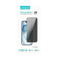 Vidro Temperado Anti-Espião Privacy para Apple iPhone 18 Pro Preto